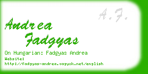 andrea fadgyas business card